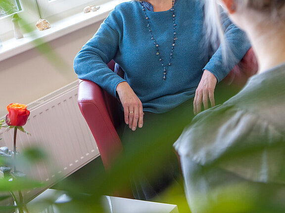 Gesprächssituation in einer Psychotherapiesitzung