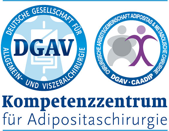 DGAV Zertifizierungslogo Kompetenzzentrum für Adipositaschirurgie