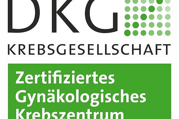 Logo DKG Krebsgesellschaft Zertifiziertes Gynäkologisches Kresbszentrum - öffnet die Seite OnkoZert.