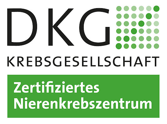 Logo DKG Krebsgesellschaft - Zertifiziertes Nierenkraebszentrum